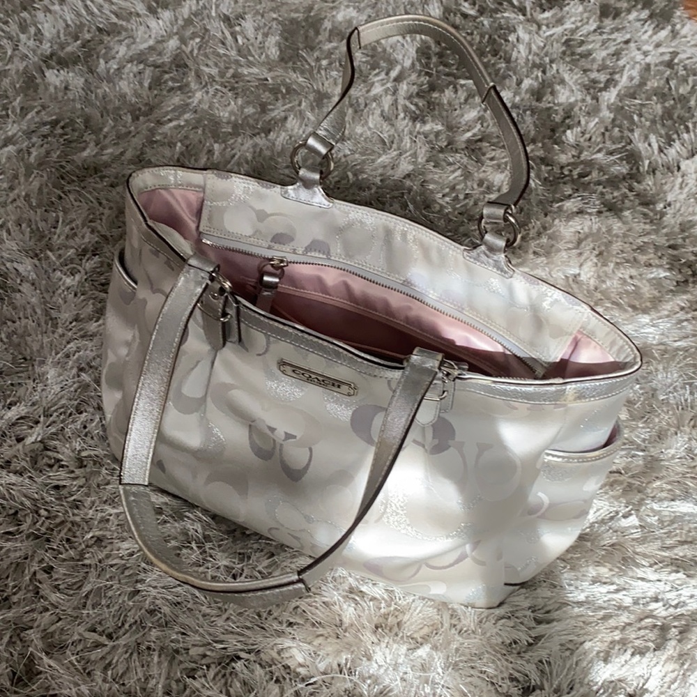 Coach LARGE silver bag
